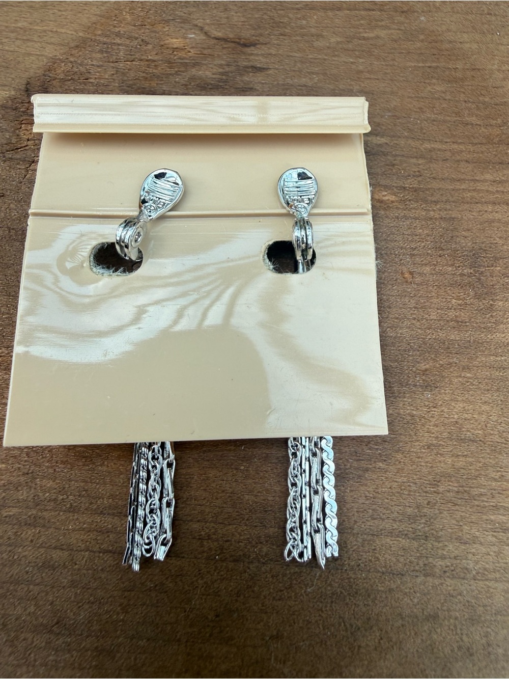Monet Silver Tassel Multi-Chain Drop Earrings - Picture 2 of 3